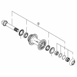 シマノ SHIMANO シマノ Y26K98030 ハブ軸組立品 玉間100mm SHIMANO