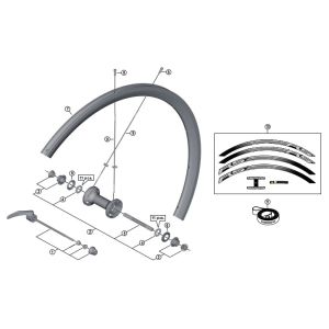 シマノ SHIMANO シマノ SHIMANO F リムステッカーL Y02X98010 WH-RS330