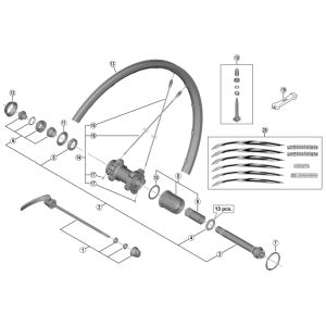 シマノ SHIMANO シマノ SHIMANO Y49398050 WH-6800 R 左ロックボルトユニット