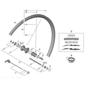 シマノ SHIMANO シマノ SHIMANO Y48VS1000 WH-RS010 R 左スポーク 288mm