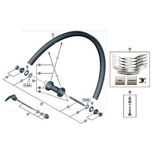 シマノ SHIMANO シマノ Y29B98020 HB-5800 ハブ軸組 100mm SHIMANO