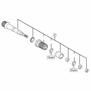 シマノ SHIMANO シマノ SHIMANO Y46P98020 PD-T780 ペダル軸組 左