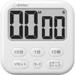 ドリテック dretec ドリテック T-615WT 大画面タイマー「シャボン6」 ホワイト