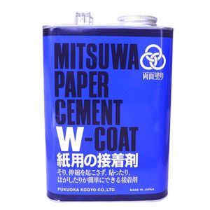 福岡工業 ミツワ ペーパーセメント Wコート 大缶 1570ML 福岡工業