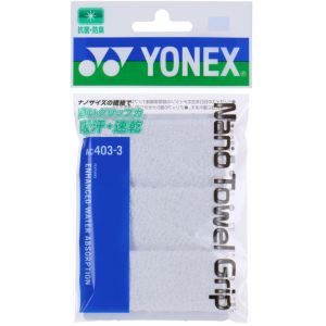 ヨネックス YONEX ヨネックス ナノタオルグリップ AC403-3 オーバーグリップテープ ホワイト AC4033 011 YONEX