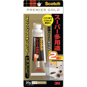 スリーエム 3M スリーエム 3M 9002 超強力接着剤 プレミアゴールド スーパー多用途2 ホワイト 20g