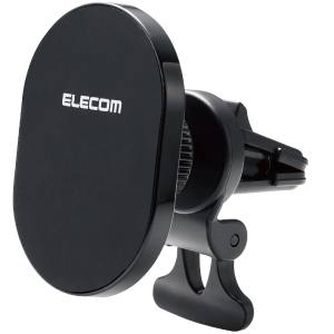 ELECOM エレコム エレコム P-CARS13BK 車載アクセサリー スマホホルダー マグネット吸着 エアコン吹き出し口取付タイプ ブラック