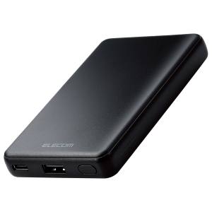 ELECOM エレコム エレコム DE-C26-5000BK モバイルバッテリー 5000mAh 12W USB-A出力1ポート USB-C入力1ポート ブラック