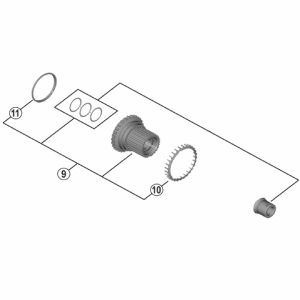 シマノ SHIMANO シマノ SHIMANO Y3GW98030 FH-M9111 フリーホイル組立品