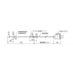 チノー CHINO チノー MR9401D051 MR2041用 先細温度センサ