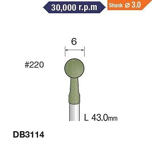 ミニター ミニモ Minimo ミニター ミニモ DB3114 研磨用ゴム砥石 WA ミディアム ＃220 φ6 10本入