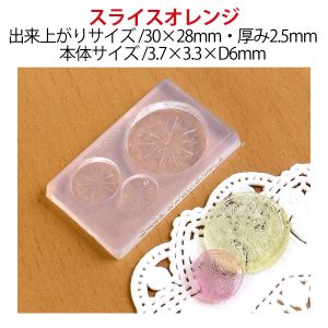 亀島商店 亀島商店 レジンクラフト用 ソフトモールド C-495 スライスオレンジ 5×3×D0.7cm