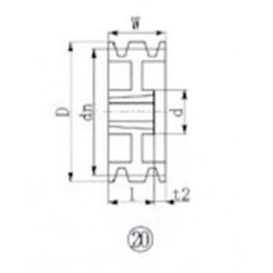 エバオン EVN EVN SPB230-3 ブッシングプーリー SPB 230mm 溝数3