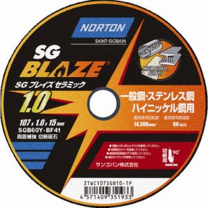 サンゴバン NORTON NORTON 2TWC107SGB101P 切断砥石 SGブレイズ