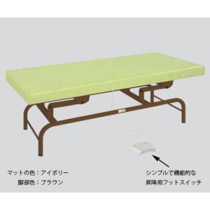 アズワン AS ONE アズワン 8-6632-04 電動診察台 60×180×高さ45～81cm マット ライムグリーン 脚 ブラウン メーカー直送 代引不可 北海道沖縄離島不可 受注生産