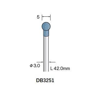 ミニター ミニモ Minimo ミニター ミニモ DB3251 研磨用ゴム砥石 WA ハード #80 φ5 10本 