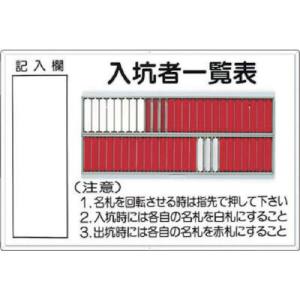 つくし工房 つくし工房 80-A 標識 「入坑者一覧表 50人用」 メーカー