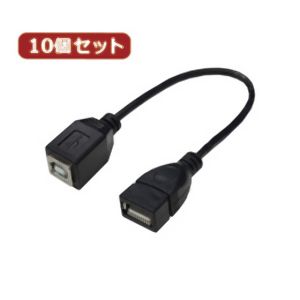 変換名人 変換名人 USBAB/BB20X10 USBケーブル20 A メス to B メス