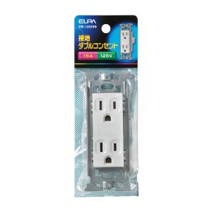 朝日電器 エルパ ELPA エルパ EW-1202HN 接地ダブルコンセント ELPA 朝日電器