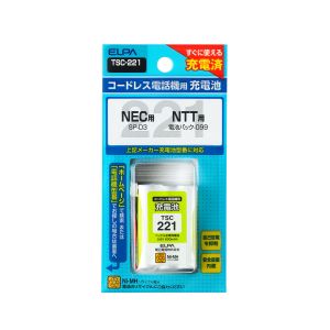 朝日電器 エルパ ELPA エルパ TSC-221 電話機用充電池 ELPA 朝日電器