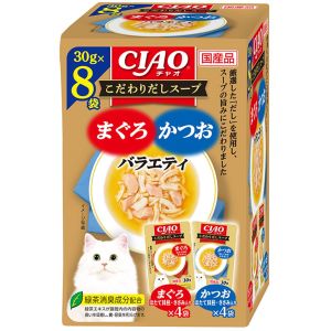 いなばペットフード いなばペットフード CIAO こだわりスープ まぐろ かつおバラエティ 30g×8袋入