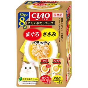 いなばペットフード いなば CIAO こだわりスープ まぐろ ささみバラエティ 30g×8袋入