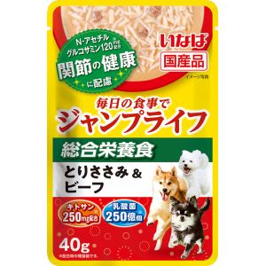 いなばペットフード いなばペットフード Jump Lifeパウチ とりささみ ビーフ 40g