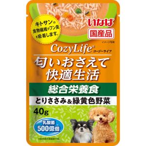 いなばペットフード いなば CozyLifeパウチ 総合栄養食 とりささみ 緑黄色野菜 40g