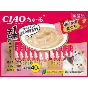 いなばペットフード いなば CIAO ちゅ～る 1歳までの子猫用バラエティ 14g×40本