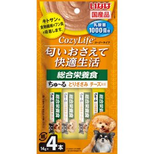 いなばペットフード いなばペットフード CozyLifeちゅ～る 総合栄養食 とりささみ チーズ入り 14g×4本