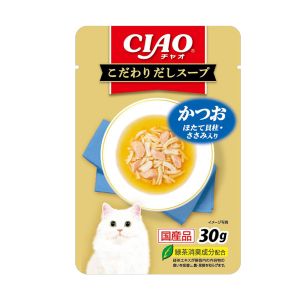 いなばペットフード いなばペットフード CIAO こだわりだしスープ かつお ほたて貝柱 ささみ入り 30g