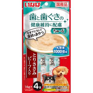 いなばペットフード いなばペットフード 歯と歯ぐきに配慮ちゅ～る とりささみ ビーフ入り 14g×4本