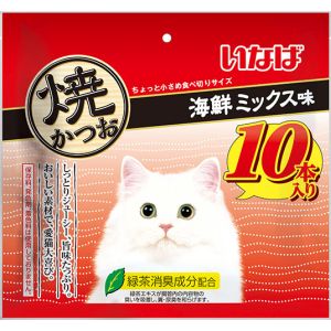 いなばペットフード いなば 焼かつお 海鮮ミックス味 10本