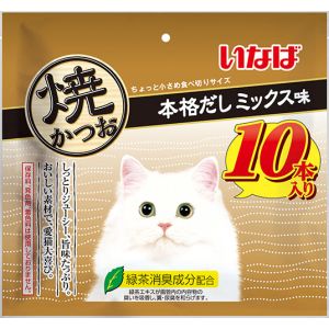 いなばペットフード いなば 焼かつお 本格だしミックス味 10本