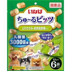 いなばペットフード いなば ちゅ～るビッツ とりささみ 緑黄色野菜入り 12g×6袋