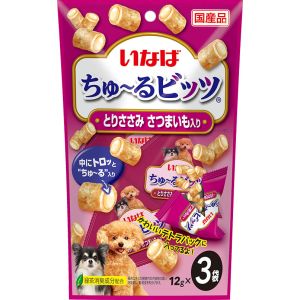 いなばペットフード いなば ちゅ～る ビッツ とりささみ さつまいも入り 12g×3袋 159720