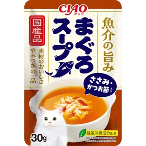 いなばペットフード いなば 魚介の旨み まぐろスープ ささみ かつお節入り 30g