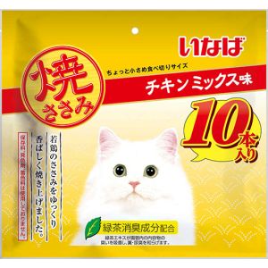 いなばペットフード いなば 焼ささみ チキンミックス味 10本