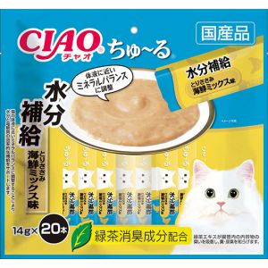 いなばペットフード いなば CIAO ちゅ～る 水分補給 とりささみ 海鮮ミックス味 14g×20本