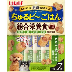 いなばペットフード いなば ちゅるビ～ごはん ささみと焼ささみ 野菜入り 10g×7袋