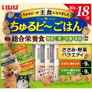 いなばペットフード いなば ちゅるビ～ごはん ささみ 野菜バラエティ 10g×18袋