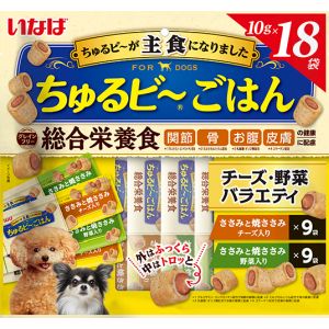 いなばペットフード いなば ちゅるビ～ごはん チーズ 野菜バラエティ 10g×18袋