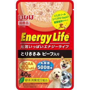 いなばペットフード いなば EnergyLifeパウチ とりささみビーフ入り 40g