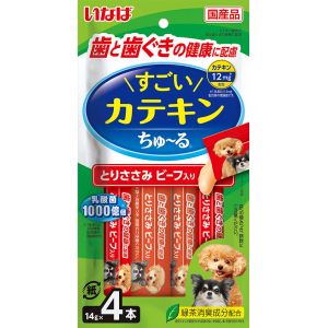 いなばペットフード いなば すごいカテキン ちゅ～る とりささみ ビーフ入り 14g×4本