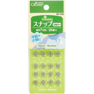 クロバー Clover クロバー スナップ 7mm 24組入り シルバー 26-542