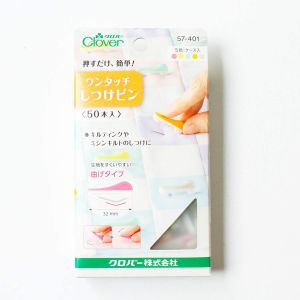 クロバー Clover クロバー ワンタッチしつけピン 5色×10本 計50本入り 57-401