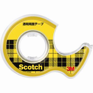 スリーエム 3M スリーエム 3M W-18 スコッチ 透明両面テープ小巻 18mmX4m 巻芯径25mm