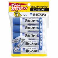 トンボ鉛筆 TOMBOW スティックのり 消えいろピットS 5P 10g x 5本 HCA