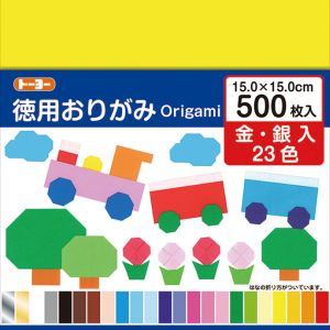 トーヨー トーヨー 090205 徳用おりがみ15cm500枚 23色