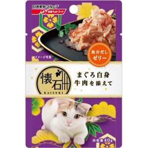 日清ペットフード 日清 懐石レトルト まぐろ白身 牛肉を添えて 魚介だしゼリー 40g 猫 フード ウェット